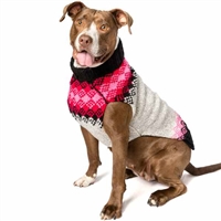 Pink Diamonds Dog Sweater | Wool