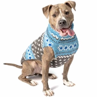 Light Blue Fair Isle Dog Sweater | Wool