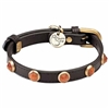 Leather Small Dog Cat Collar  | Sandstone Gemstones