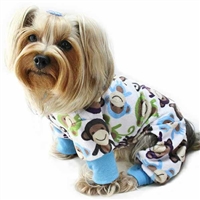 Minky Monkey Dog Pajamas