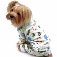 Zoo Animals Flannel Dog Pajamas