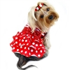 Red Sparkling Polka Dot Dog Dress
