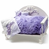 Lavender Shag Luxury Dog Cat Bed Daybed