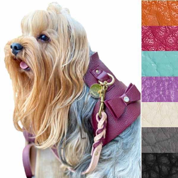 Italian Leather Designer Dog Harness