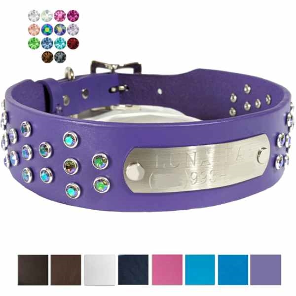 Bling leather dog outlet collars