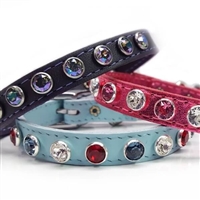 Itty Bitty Puppy Bling Dog Collars | Leather