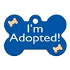 Dog ID Tags | I'm Adopted Blue | Personalized