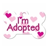 Dog ID Tags | I'm Adopted Pink | Personalized, Engraved