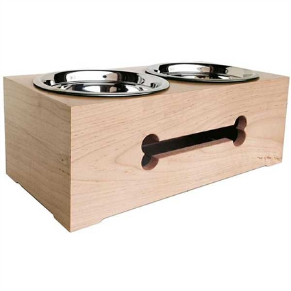 Libro Elevated Double Dog Bowl Feeder