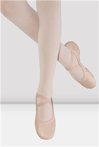 BLOCH Child Girls Odette Split Sole Leather Ballet Shoes without Drawstring - You Go Girl Dancewear!