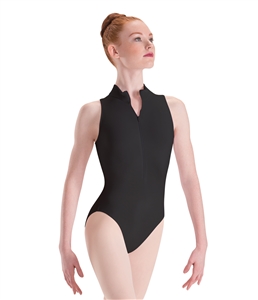 Baltogs Adult Long Torso Zip-Front Mock-T High-Cut Leotard