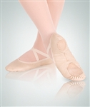 Body Wrappers Sterling Split Sole Leather Pleated Ballet Slipper - You Go Girl Dancewear
