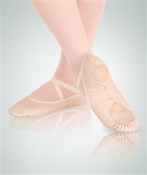 Body Wrappers Sterling Split Sole Leather Pleated Ballet Slipper - You Go Girl Dancewear