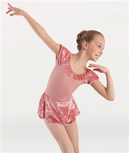 Body Wrappers Girls Extended Shoulder Skirted Leotard Dress