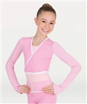 Body Wrappers Child Dots & Stripes Long Sleeve Wrap Sweater - You Go Girl Dancewear