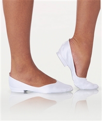 Body Wrappers Adult White Satin Foldable Slipper - You Go Girl Dancewear