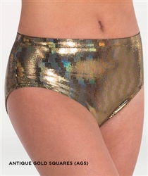 Body Wrappers Adult and Child Gold Trendy Dance Brief