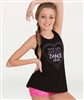 Body Wrappers Move with Your Feet; Dance with Your Heart Screenprinted Loose-fit Top