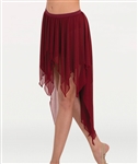 Body Wrappers Tweens Drapey Hi-Lo Chiffon Skirt