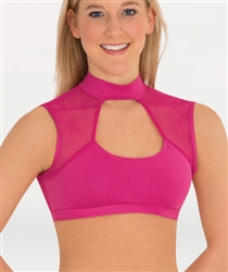 Body Wrappers Tweens Mock Neck Wide Open Back Bra