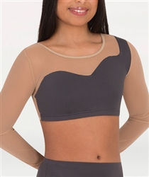 Body Wrappers Tween Long Sleeve Asymmetrical Bra