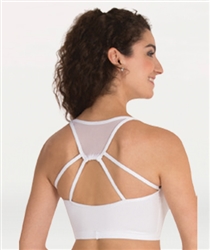 Body Wrappers Adult Strappy Back Crop Bra