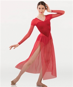 Body Wrappers Tween Long Sleeve Dance Dress