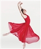Body Wrappers Long Mock T-Neck Dance Performance Dress, adult, child