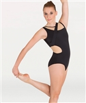 Body Wrappers Mesh Trimmed Tank Leotard