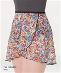 Body Wrappers Adult Chiffon Skirt - Fun Flowers