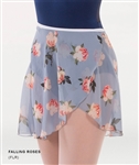 Body Wrappers Adult Chiffon Skirt - Falling Roses