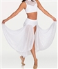 Body Wrappers Tween Long Open Front Chiffon Drapey Skirt