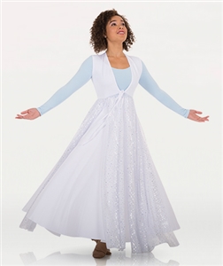 Body Wrappers Adult Long Tunic w/ Twinkle Fly Away Skirt