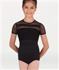 Body Wrappers Tweens Dotted Cap Sleeve Leotard - You Go Girl Dancewear