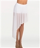 Body Wrappers Tween Side-Dip Asymmetrical Chiffon Skirt
