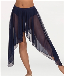 Body Wrappers Women's Convertible Long Back or Side Drapey Chiffon Skirt in Sizes XS/S, M/L, XL/2X in Sizes XS/S, M/L, XL/2X