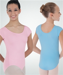 Body Wrappers Girls Cap Sleeve Nylon Leotard - You Go Girl Dancewear