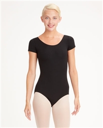 Capezio Nylon Scoop Neck Adult Short Sleeve Leotard - Style TB133