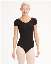 Capezio Plus Nylon Scoop Neck Adult Short Sleeve Leotard - Style TB133X - You Go Girl Dancewear