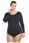 Danskin Nylon Long Sleeve Leotard, Plus Size Leotards - You Go Girl Dancewear