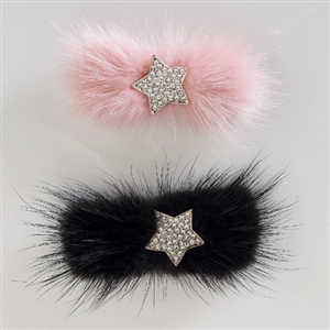 Dasha Furry Rhinestone Star Barrette