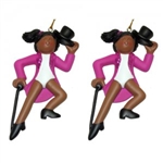 Dasha Set of 2 Tap Dancer Ornament