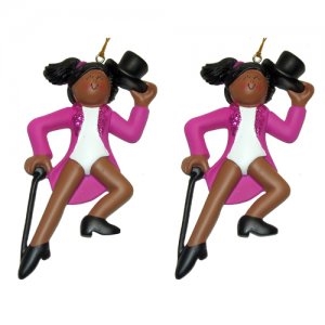 Dasha Set of 2 Tap Dancer Ornament