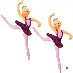 Dasha Set of 2 Sugarplum Fairy Nutcracker Ornaments