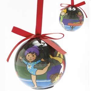 Dasha Set of 2 Blinking Gymnast Ornament