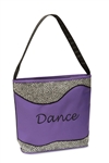 Silver Sparkle Tote Dance Bag in Purple - You Go Girl Dancewear