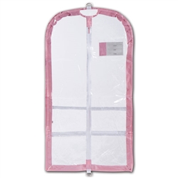 Danshuz Clear Competition Garment Bag with Pink Trim - You Go Girl Dancewear