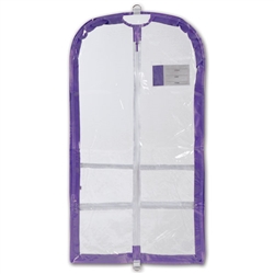 Danshuz Clear Competition Garment Bag with Lavender Trim - You Go Girl Dancewear