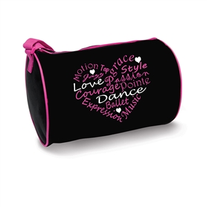 Danshuz Dance Words Heart Duffel Bag - You Go Girl Dancewear