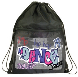 Danshuz Graffiti Drawstring Backpack - You Go Girl Dancewear